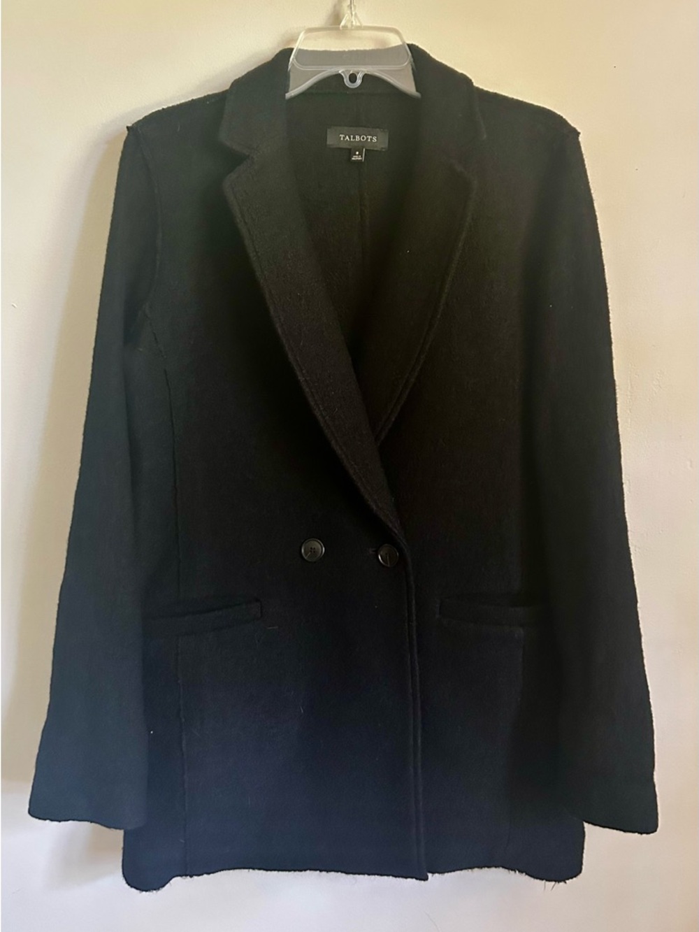 Talbots Black Wool Viscose Blend Blazer Jacket